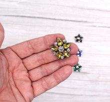 Load image into Gallery viewer, 2 piece Rhinestone Star Shaped Applique Patches