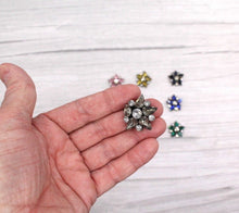 Load image into Gallery viewer, 2 piece Rhinestone Star Shaped Applique Patches