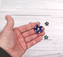 Load image into Gallery viewer, 2 piece Rhinestone Star Shaped Applique Patches