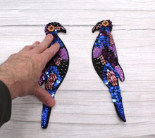 Load image into Gallery viewer, Large Handmade Parrot Bird Appliqué Patch