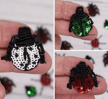 Load image into Gallery viewer, Handmade Beaded Ladybird and Bug Applique Patch