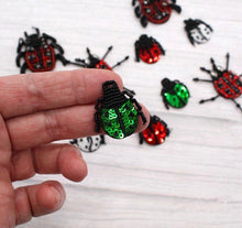 Load image into Gallery viewer, Handmade Beaded Ladybird and Bug Applique Patch