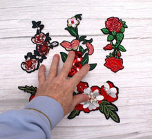 Load image into Gallery viewer, Beaded Rose Flower Appliqué Patches