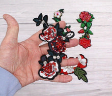 Load image into Gallery viewer, Beaded Rose Flower Appliqué Patches