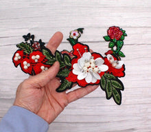 Load image into Gallery viewer, Beaded Rose Flower Appliqué Patches