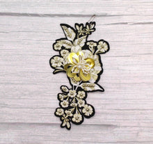 Load image into Gallery viewer, Beaded Rose Flower Appliqué Patches