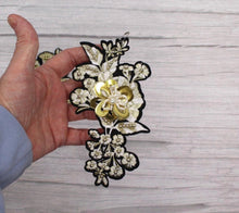Load image into Gallery viewer, Beaded Rose Flower Appliqué Patches