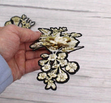 Load image into Gallery viewer, Beaded Rose Flower Appliqué Patches