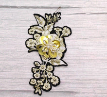 Load image into Gallery viewer, Beaded Rose Flower Appliqué Patches