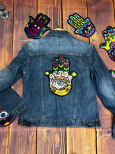 Load image into Gallery viewer, Khamsa Hamsa Hand of Fatima Sequin Eye Applique Patch