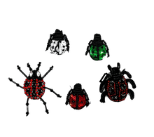 Load image into Gallery viewer, Handmade Beaded Ladybird and Bug Applique Patch