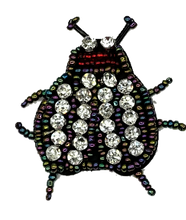 Load image into Gallery viewer, Handmade Crystal  Beaded  Bug Applique Patch