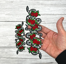 Load image into Gallery viewer, Embroidered Snake Iron on Applique Patch