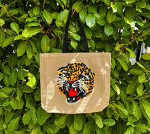 Load image into Gallery viewer, Tote with Embroidered Tiger Head 12 or 5 oz Shopping Bag