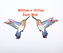 Load image into Gallery viewer, Pair Humming Bird Applique Patch