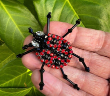 Load image into Gallery viewer, Handmade Beaded Ladybird and Bug Applique Patch