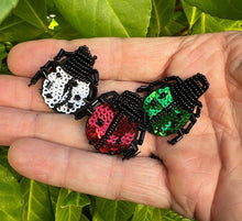 Load image into Gallery viewer, Handmade Beaded Ladybird and Bug Applique Patch
