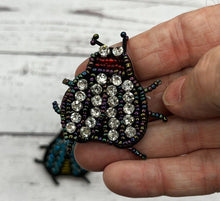 Load image into Gallery viewer, Handmade Crystal  Beaded  Bug Applique Patch