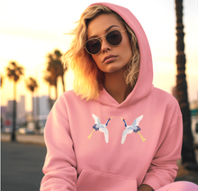 Load image into Gallery viewer, Pair of Crane Bird Applique Patch