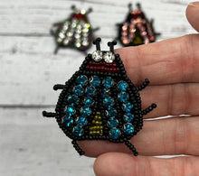 Load image into Gallery viewer, Handmade Crystal  Beaded  Bug Applique Patch