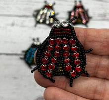 Load image into Gallery viewer, Handmade Crystal  Beaded  Bug Applique Patch