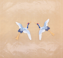 Load image into Gallery viewer, Pair of Crane Bird Applique Patch