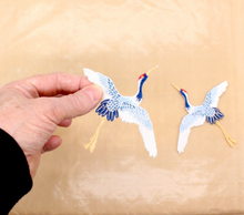 Load image into Gallery viewer, Pair of Crane Bird Applique Patch