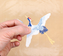 Load image into Gallery viewer, Pair of Crane Bird Applique Patch