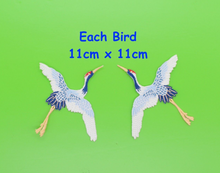 Load image into Gallery viewer, Pair of Crane Bird Applique Patch