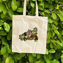 Load image into Gallery viewer, Tote with Bengal Tigers and Flowers 12 or 5 oz Shopping Bag