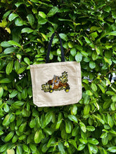 Load image into Gallery viewer, Tote with Bengal Tigers and Flowers 12 or 5 oz Shopping Bag