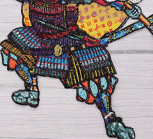 Load image into Gallery viewer, Huge Japanese  Samurai Warrior Sequin Applique  Patch