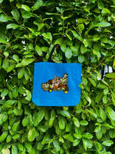 Load image into Gallery viewer, Tote with Bengal Tigers and Flowers 12 or 5 oz Shopping Bag