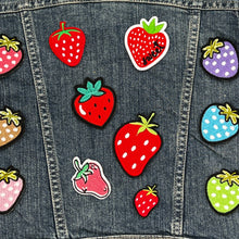 Load image into Gallery viewer, Strawberry fuzzy Applique Patches