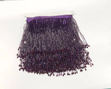 Load image into Gallery viewer, Heavy Beaded Fringe Trimmed  With Tear Drop Bottom Tasselling