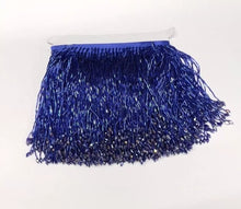 Load image into Gallery viewer, Heavy Beaded Fringe Trimmed  With Tear Drop Bottom Tasselling