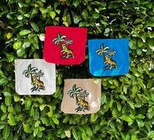 Load image into Gallery viewer, Tote with Tigers and Palm Tree 12 or 5 oz Shopping Bag