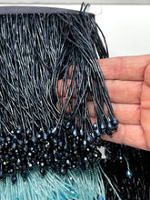 Load image into Gallery viewer, Heavy Beaded Fringe Trimmed  With Tear Drop Bottom Tasselling