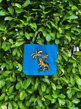 Load image into Gallery viewer, Tote with Tigers and Palm Tree 12 or 5 oz Shopping Bag