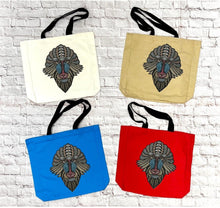 Load image into Gallery viewer, Tote with Large Mandrill Monkey 12 or 5 oz Shopping Bag