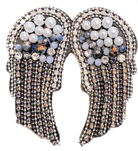 Load image into Gallery viewer, 2 Piece Bead Wings Applique Patch