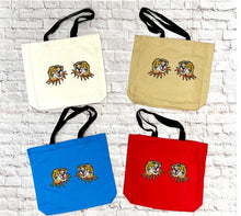 Load image into Gallery viewer, Tote with 2 Tiger head 12 or 5 oz Shopping Bag