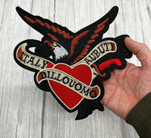 Load image into Gallery viewer, Large Eagle  With Heart Applique Patch