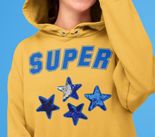 Load image into Gallery viewer, Blue Sequin Star 4 Piece Applique Patch