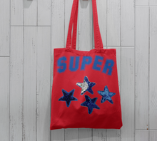 Load image into Gallery viewer, Blue Sequin Star 4 Piece Applique Patch