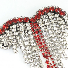 Load image into Gallery viewer, Love Heart Crystal  Applique Patch