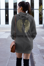 Load image into Gallery viewer, 1 Pair of Iron on Silver Gold or Black Sequin Lace Appliques Angel Wings
