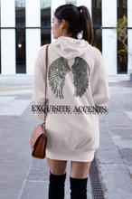 Load image into Gallery viewer, 1 Pair of Iron on Silver Gold or Black Sequin Lace Appliques Angel Wings