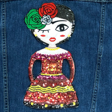 Load image into Gallery viewer, Frida Kahlo Embroidery & Sequins  Applique Patch
