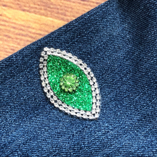 Load image into Gallery viewer, Evil Eye Patch Coloured Crystal Embellished Appliqué  Patch